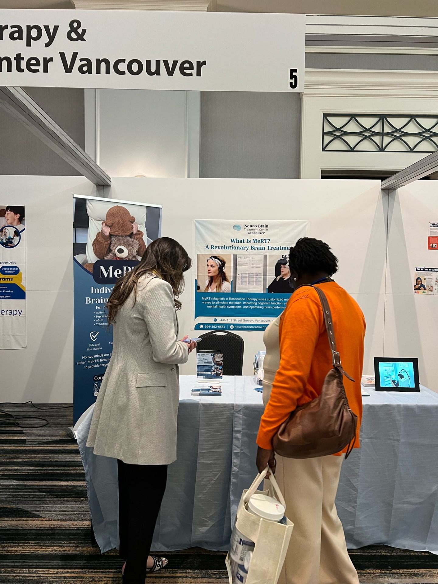 The Neuro Brain Treatment Centre booth at a Vancouver health exhibit